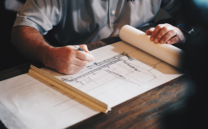 Architect drawing